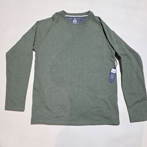 PD&C Paper Denim Cloth Long-Sleeve Shirt Sweatshirt, Men's size M, Green.